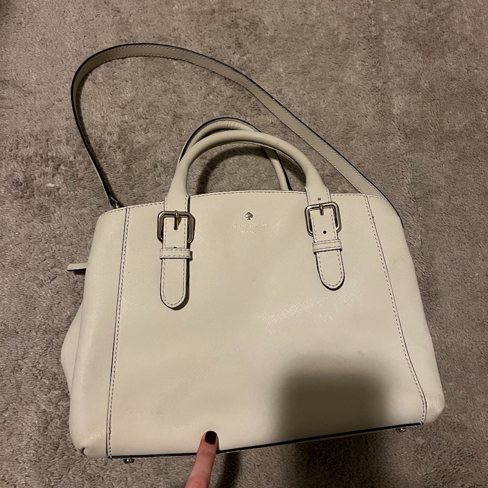 Kate Spade Premium Saffiano Leather Cream Handbag
